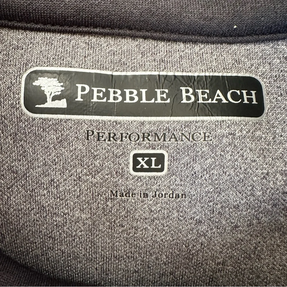 Pebble Beach Men’s Performance Full Zip Golf Jacket Gray Lightweight XL Stretch